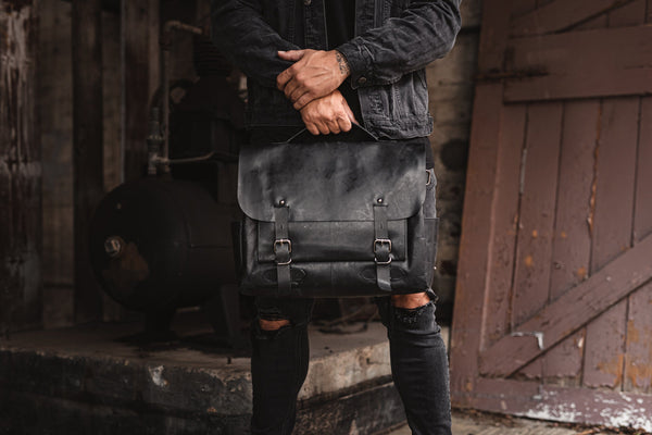 mens leather satchel bag
