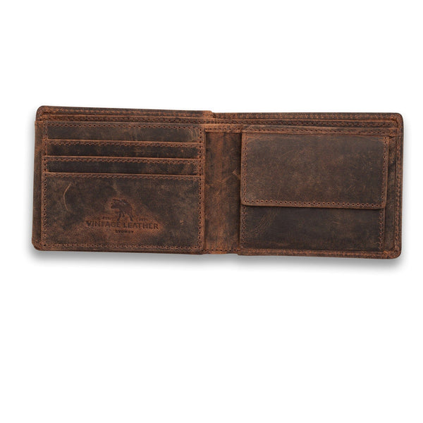 Trifold Leather Wallet - Braxton