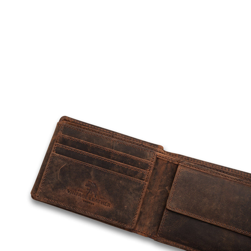 Trifold Leather Wallet - Braxton