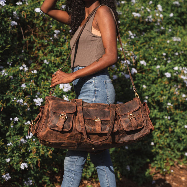 Vintage Leather Duffle Bag Sydney