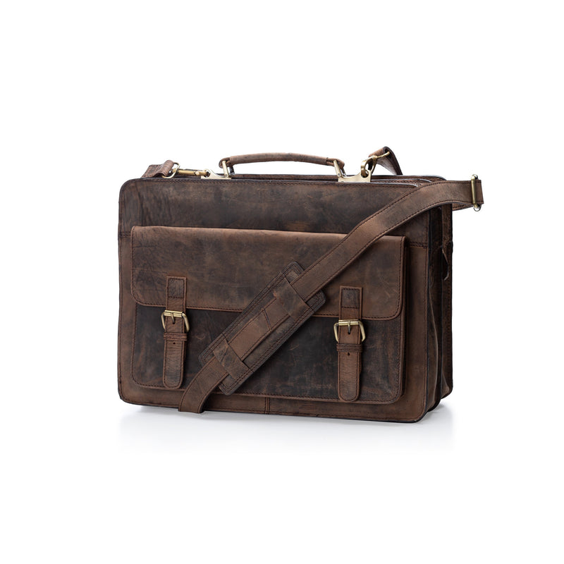 Parker Leather Mens Briefcase