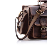 Leather camera bag by vintage leather Sydney 