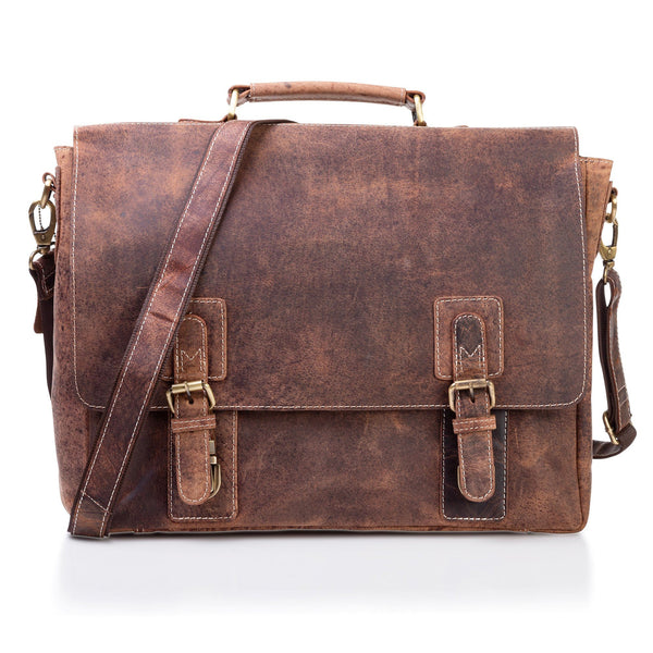 Vintage Leather Messenger Bag Bronx