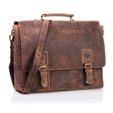 Vintage Leather Messenger Bag Bronx