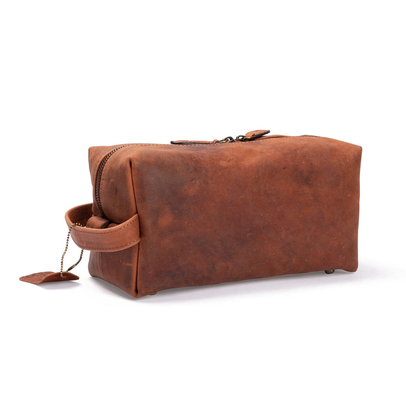Leather Toiletry Bag Tan Colour Name Barker By Vintage leather Sydney