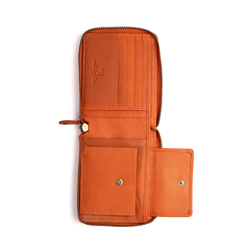 Mens Zipper Wallet Brown